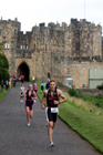 Alnwick Castle as the backdrop during the Bamburgh Triathlon